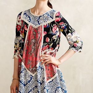 Anthropologie Patchwork Dress Vanessa Virginia